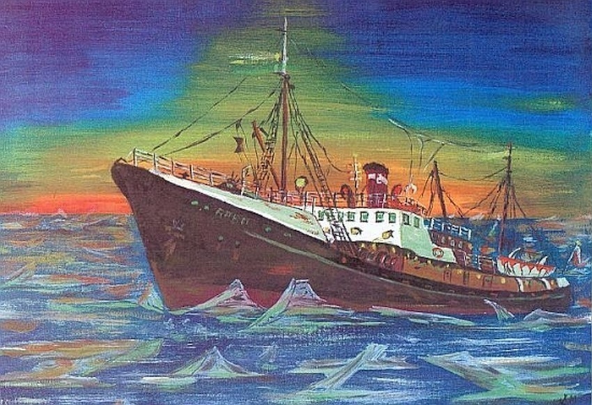 Wspomnienia emerytowanego Rybaka Dalekomorskiego z połowów na łowiskach północy, na wodach Islandii na pokładzie S/T WKRA, Wigilia na morzu