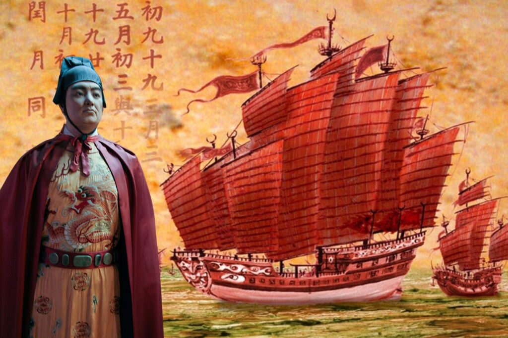 Chińska wielka flota admirała Zheng He z XV wieku